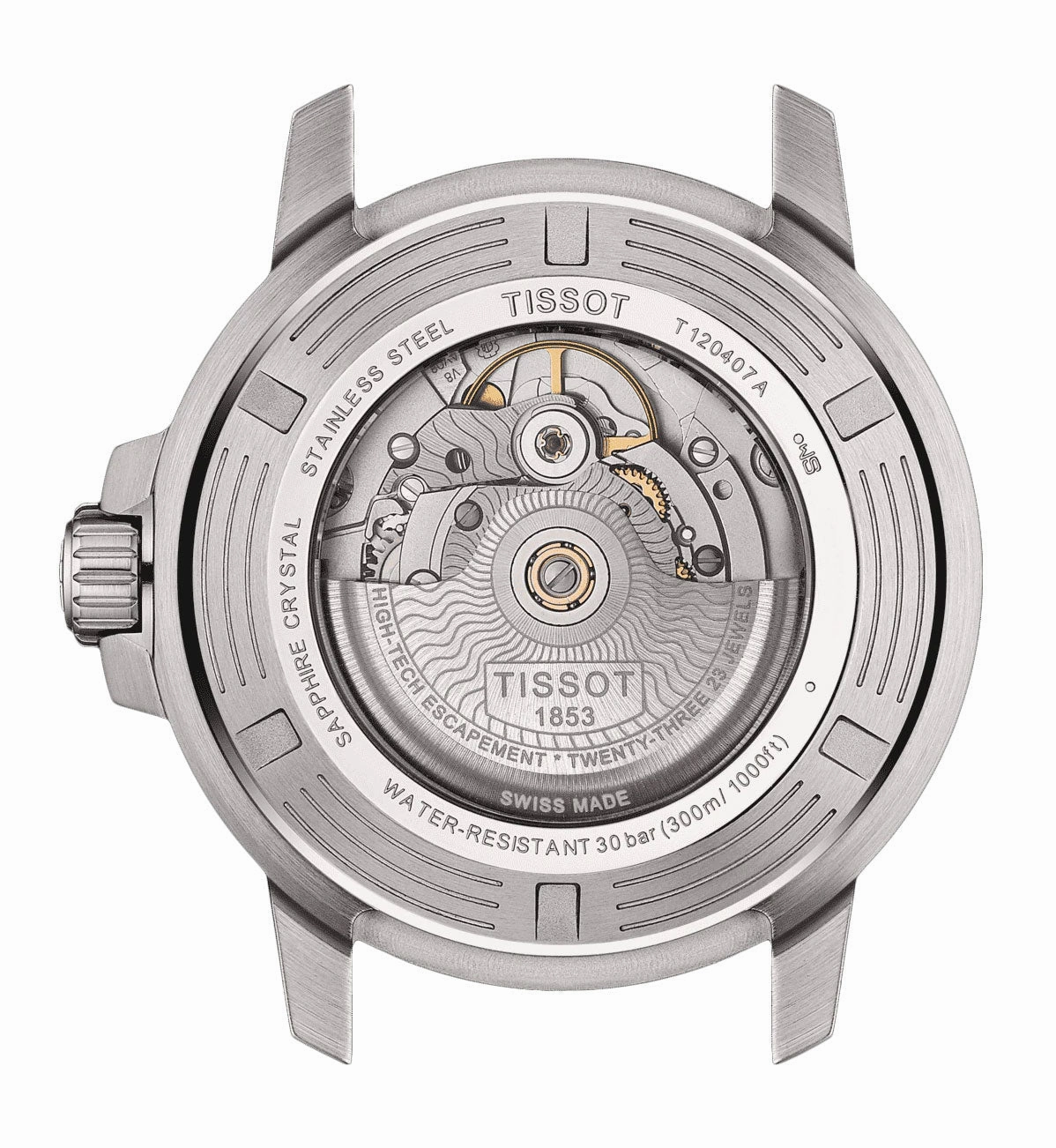 Tissot T-Sport Seastar 1000 Automatic Powermatic 80 Stainless Steel Green Dial Date Divers Mens Watch T120.407.11.091.01