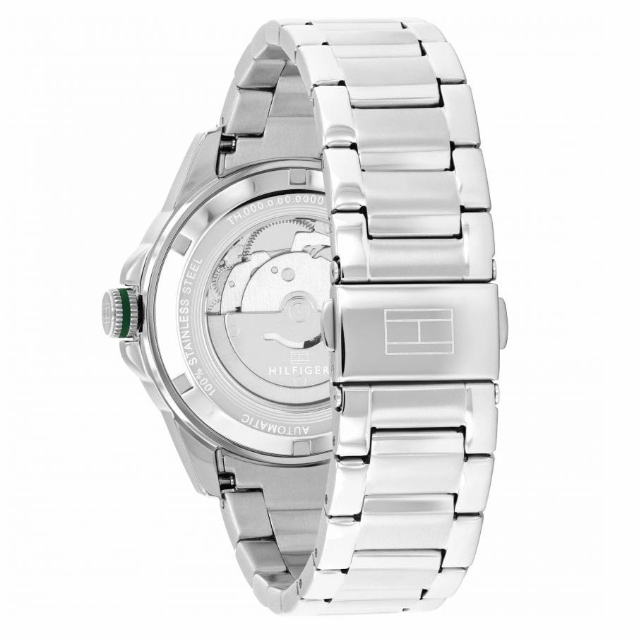 Tommy Hilfiger Green Dial Stainless Steel Automatic Mens Watch 1710694
