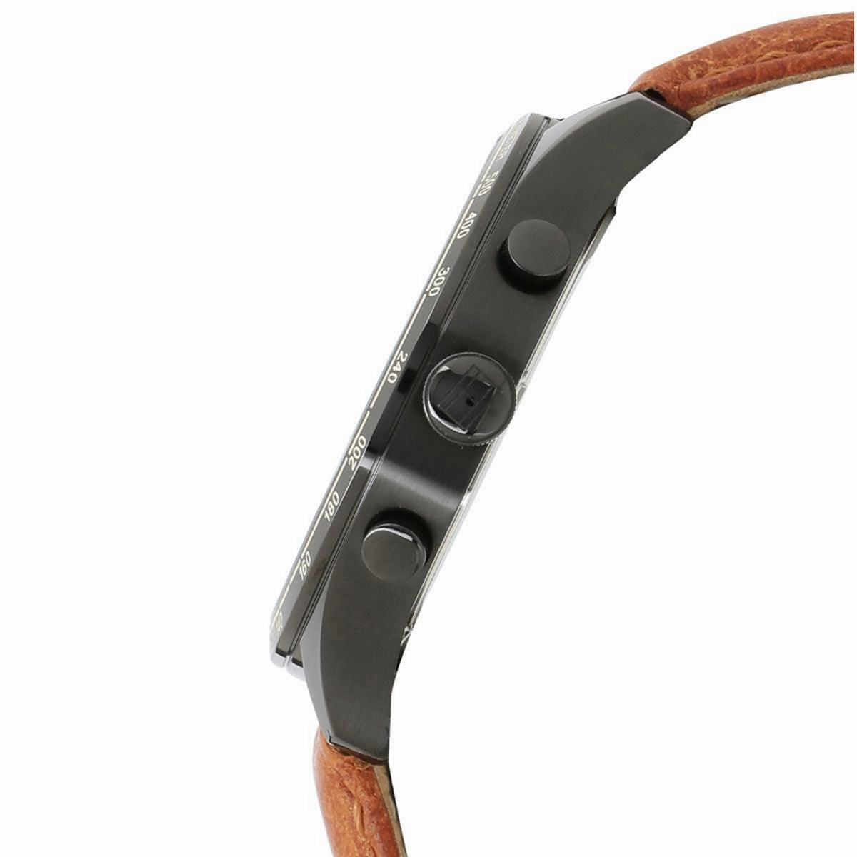 Tommy Hilfiger Men's Quartz Watch - Gavin Black Dial Brown Leather Strap | 1791470