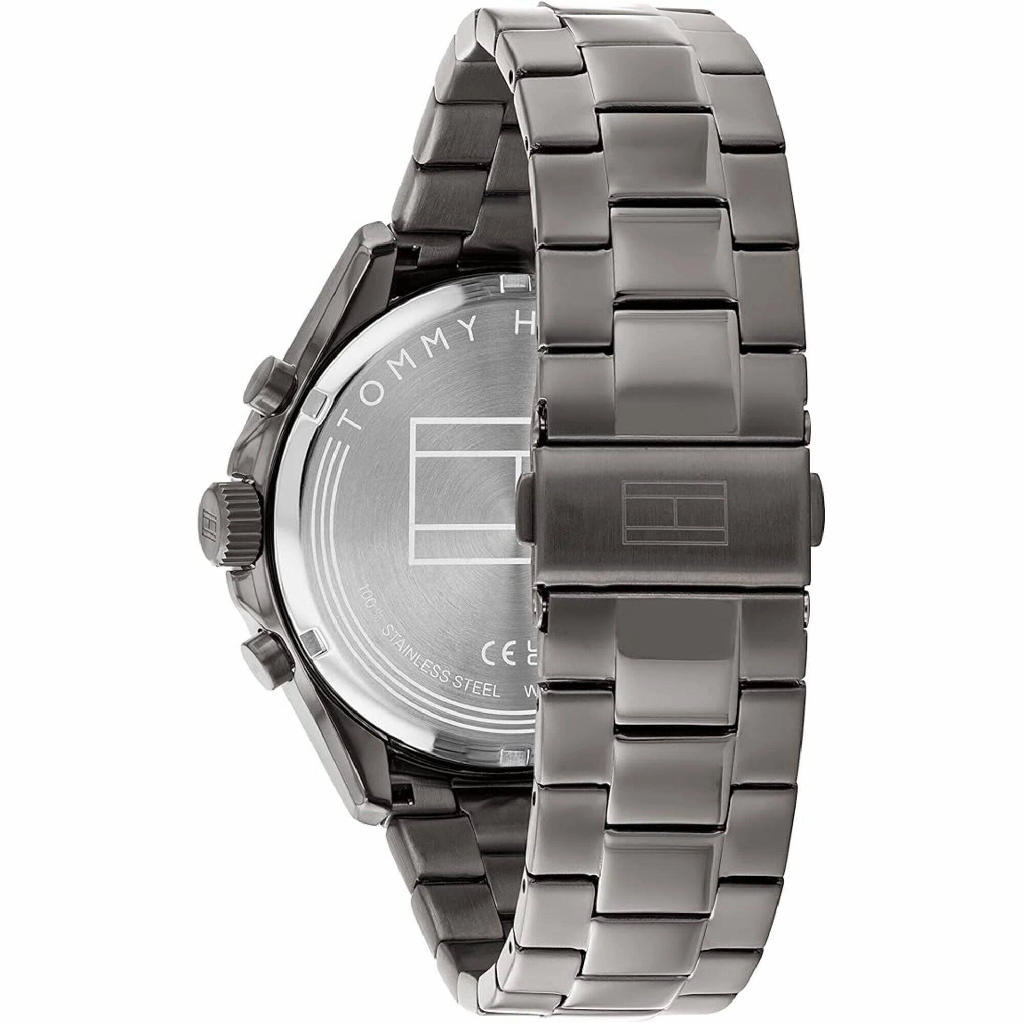 Tommy Hilfiger Men's Watch - Axel Dual Time Grey Stainless Steel Bracelet | 1792008