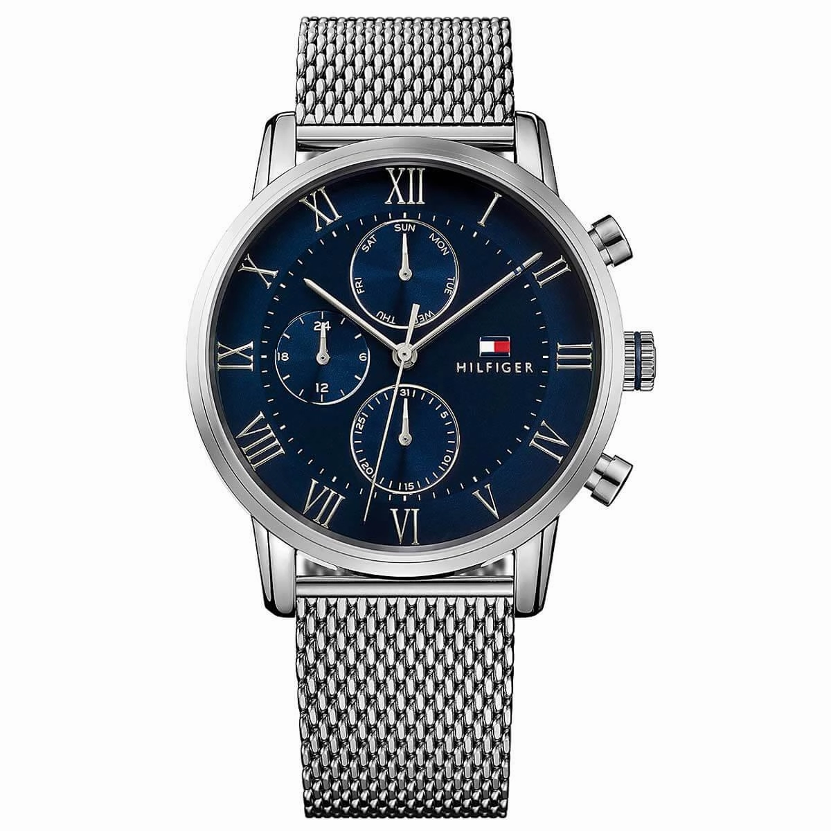 Tommy Hilfiger Men's Watch - Kane Blue Dial Stainless Steel Mesh Bracelet | 1791398