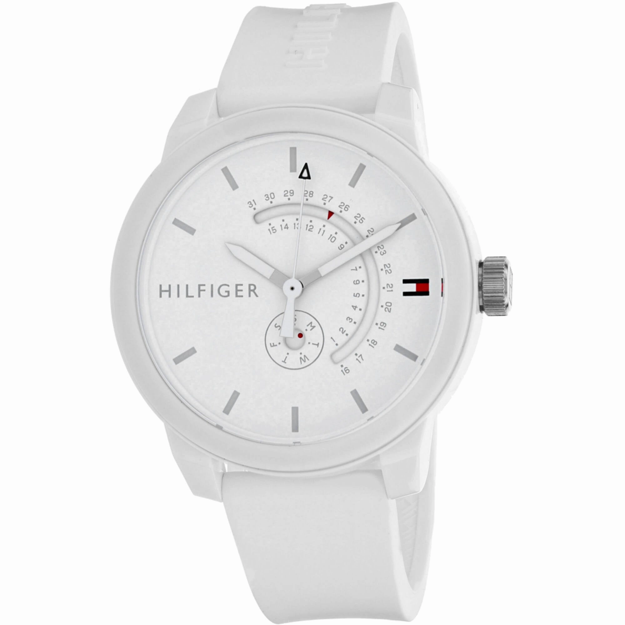 Tommy Hilfiger Women's Watch - Denim Quartz White Dial Rubber Strap | 1791481