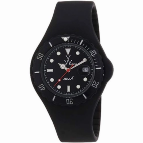 Toy Watch - Men's Watch - Jelly Quartz Black Dial Rubber Strap | JY02BK