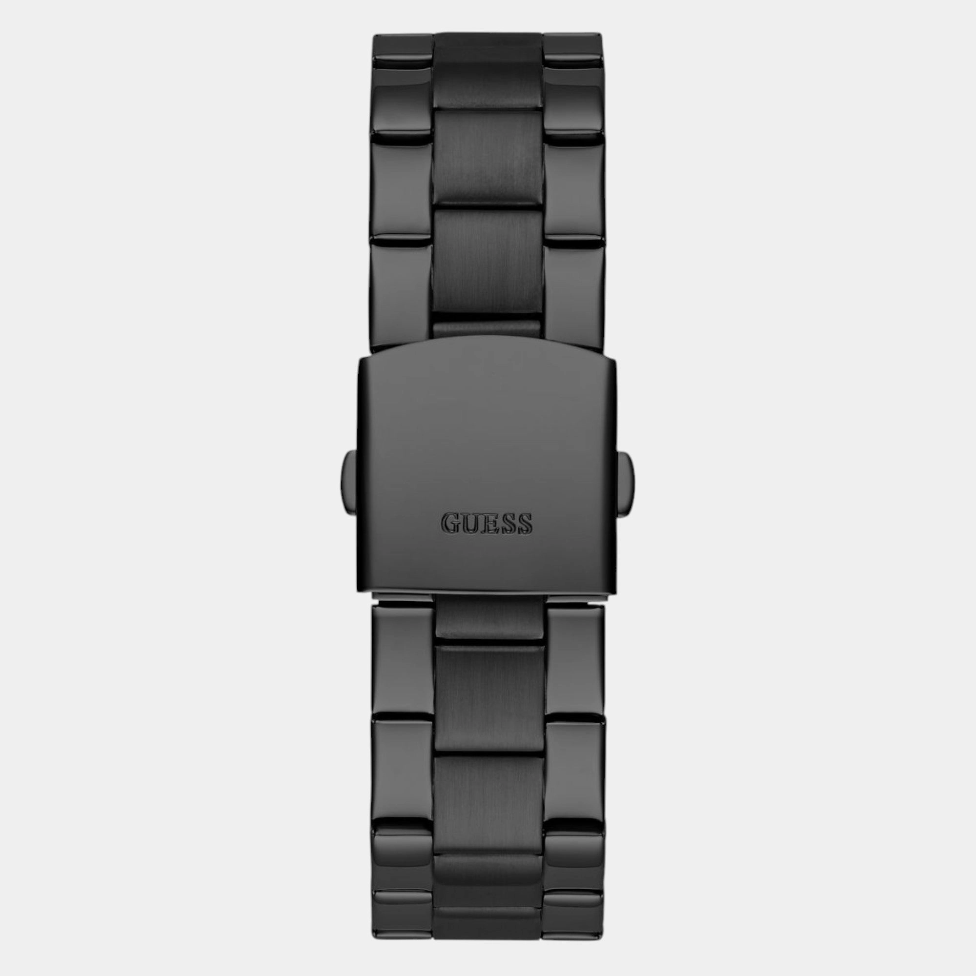 Trend Men Quartz Black Dial Analog Stainless Steel Watch GW0782G2