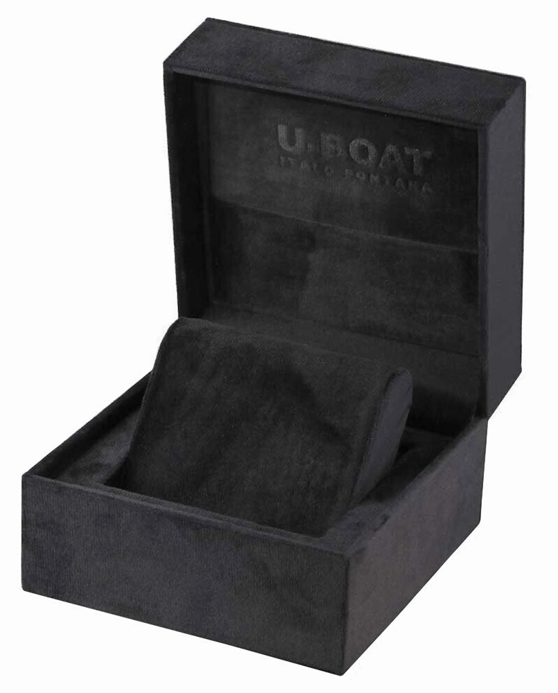 U-Boat Darkmoon Camouflage Black PVD Gray Dial Black Rubber Strap Quartz Mens Watch 9551