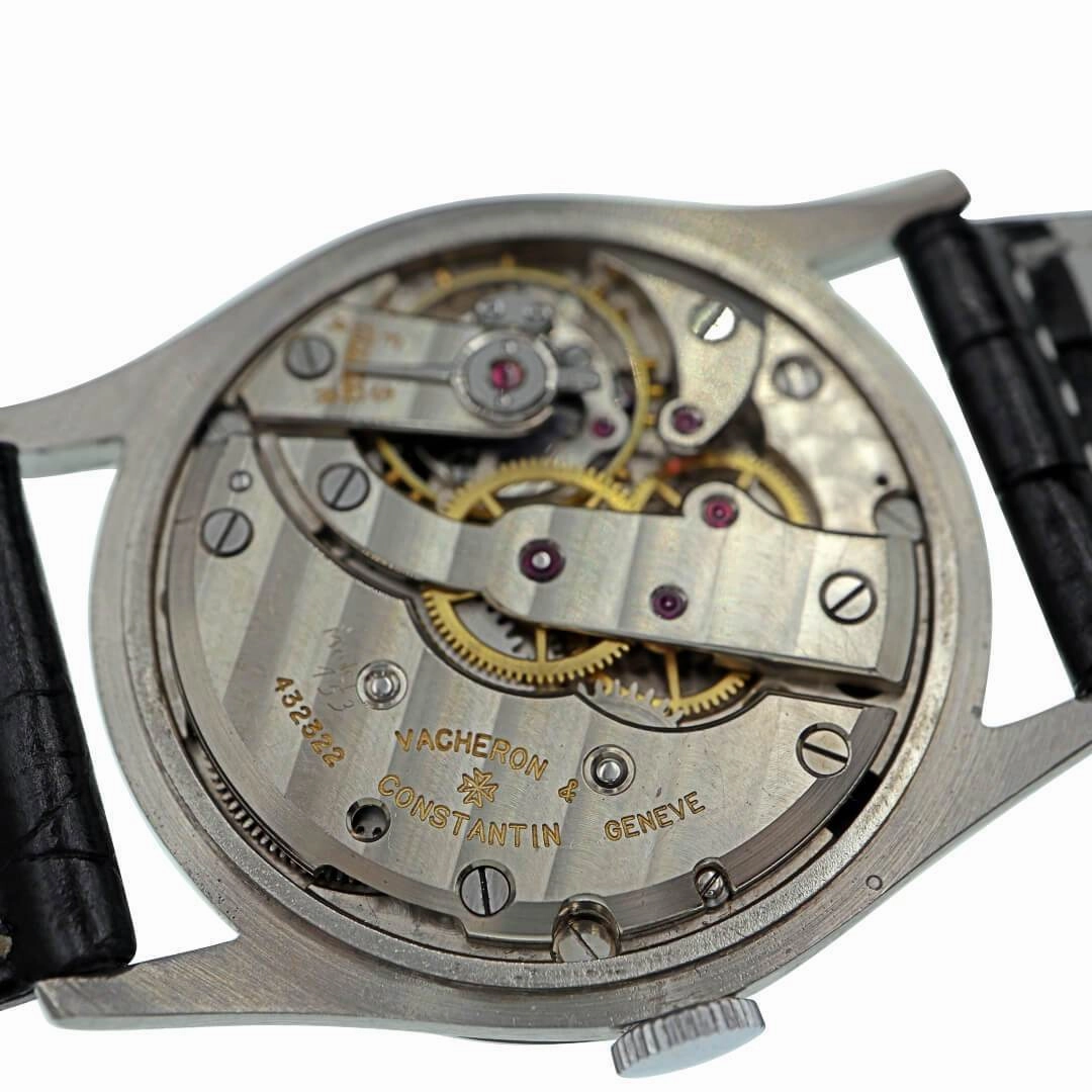 Vacheron Constantin Steel Black Dial, 1930's Vintage Men's Watch