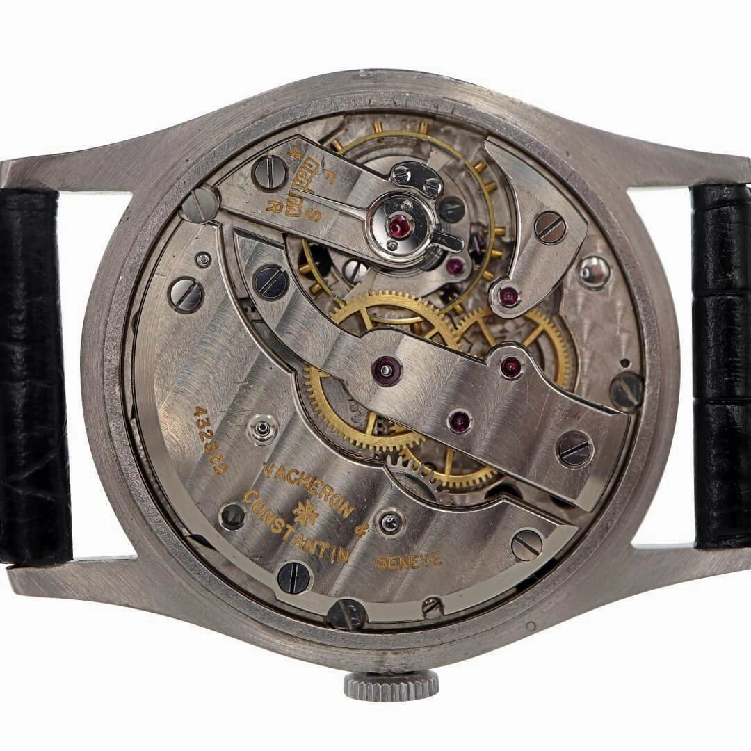 Vacheron Constantin Steel Black Dial, 1930's Vintage Men's Watch