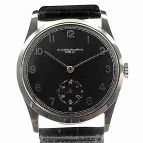 Vacheron Constantin Steel Black Dial, 1930's Vintage Men's Watch