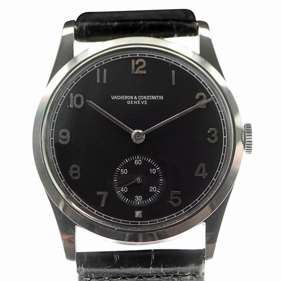 Vacheron Constantin Steel Black Dial, 1930's Vintage Men's Watch