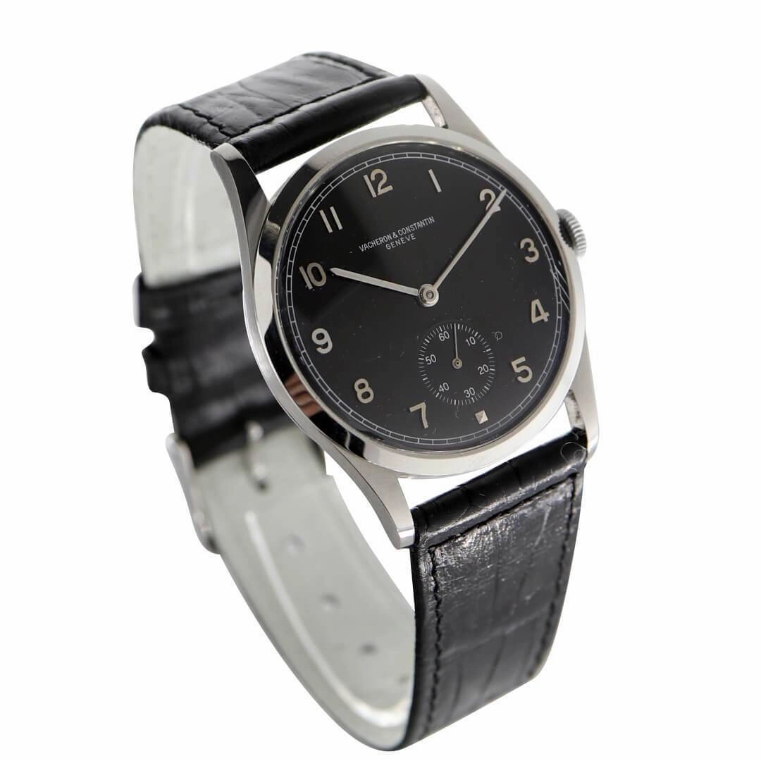 Vacheron Constantin Steel Black Dial, 1930's Vintage Men's Watch