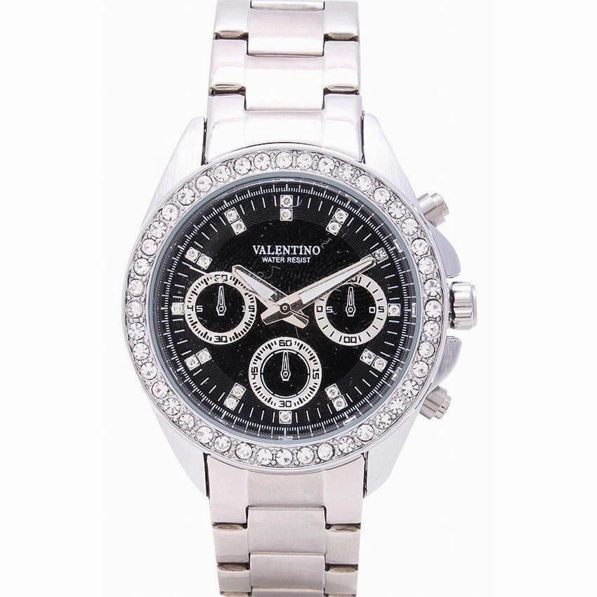 Valentino  20121503-WHITE - BLACK DIAL EXCALIBUR IP STAINLESS STEEL BAND STRAP Watch For Women