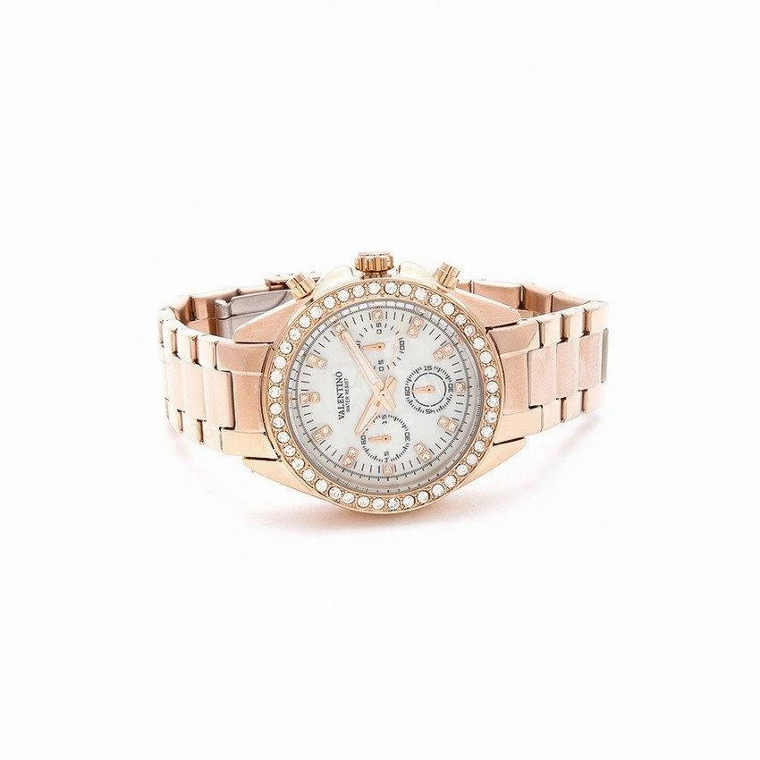 Valentino 20121662-ROSE GOLD - MOP DIAL EXCALIBUR IP ROSE GOLD STAINLESS STEEL BAND STRAP Watch for Women