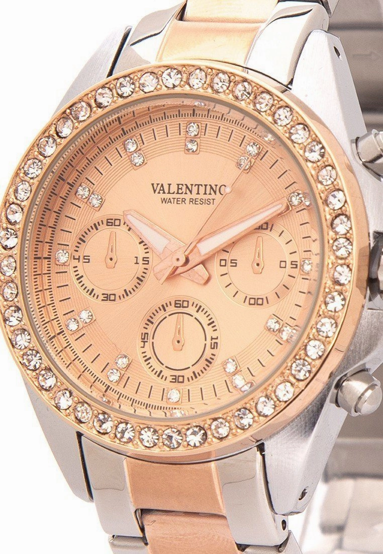 Valentino 20121662-TWO TONE - ROSE DIAL EXCALIBUR IP ROSE GOLD STAINLESS STEEL BAND STRAP Watch for Women