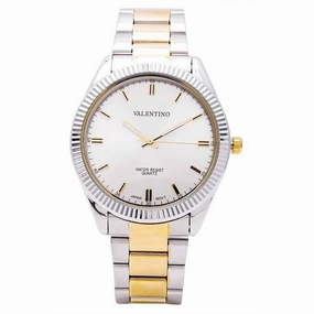 Valentino 20121677-TWO TONE - SILVER DIAL CASIO IP GLD MTL STYLE G STAINLESS BAND STRAP Watch for Men