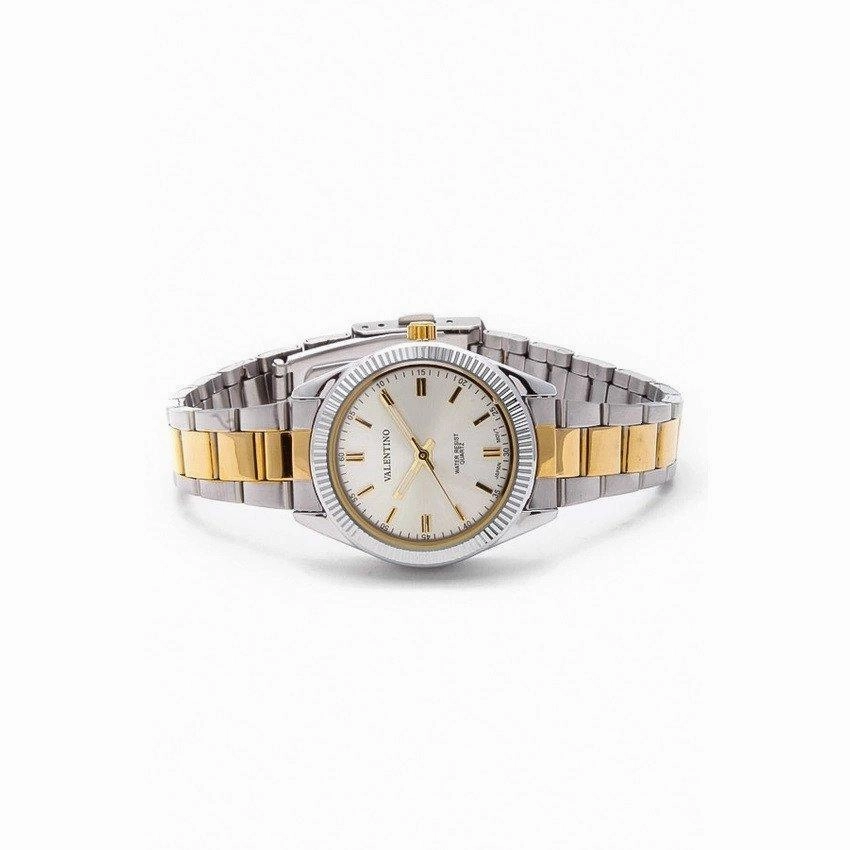 Valentino 20121678-TWO TONE - SILVER DIAL CASIO IP GLD MTL STYLE L STAINLESS BAND STRAP Watch for Women