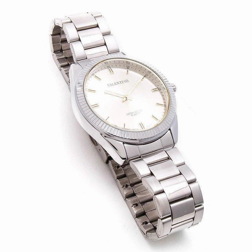 Valentino 20121679-SILVER - GOLD DIAL CASIO IP WHT MTL STYLE G MEN  STAINLESS BAND STRAP Watch for Women