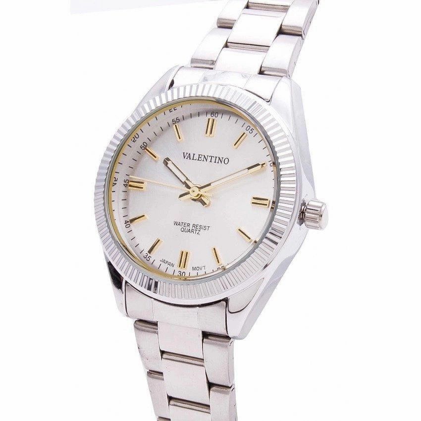 Valentino  20121680-SILVER - SILVER DIAL CASIO IP WHT MTL STYLE L STAINLESS BAND STRAP Watch for Women