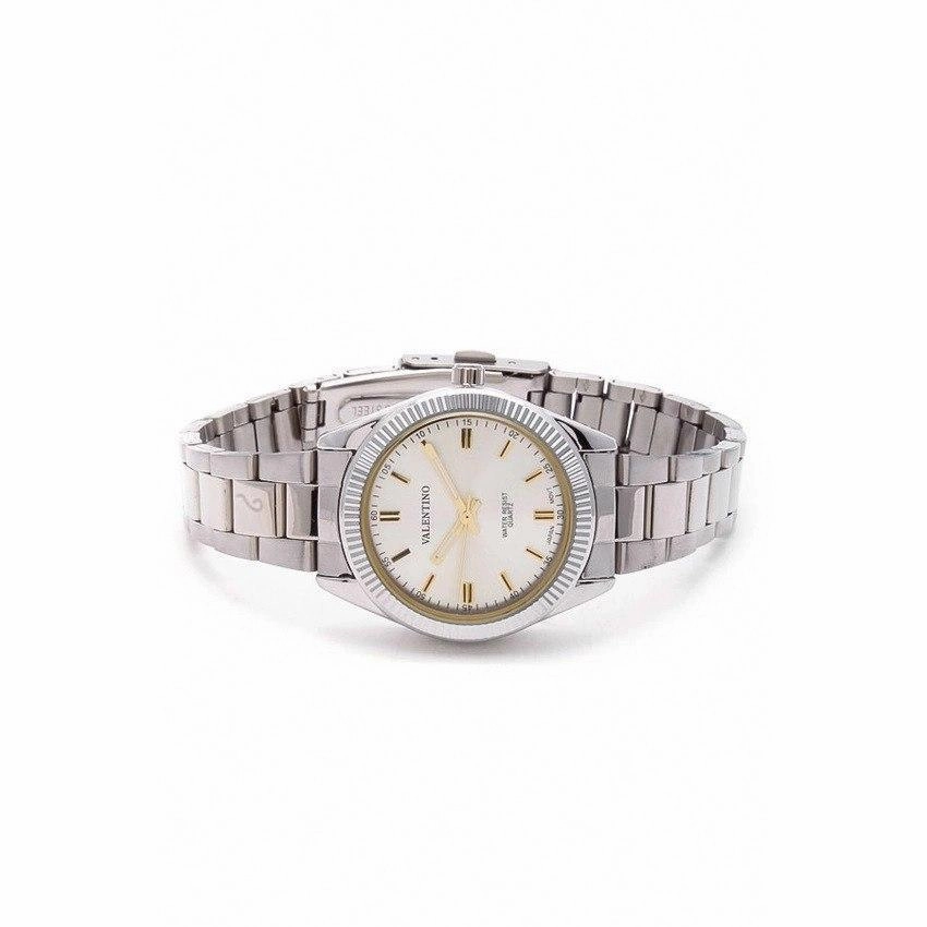 Valentino  20121680-SILVER - SILVER DIAL CASIO IP WHT MTL STYLE L STAINLESS BAND STRAP Watch for Women