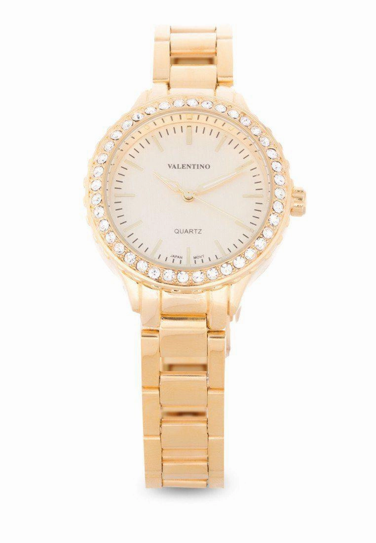 Valentino 20121959-GOLD - GOLD DIAL STAINLESS BAND Watch For Women