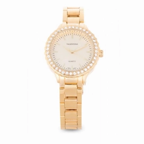 Valentino 20121959-GOLD - GOLD DIAL STAINLESS BAND Watch For Women