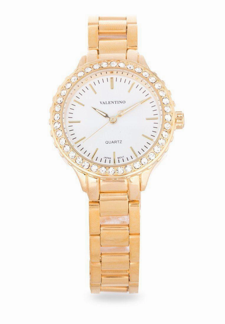 Valentino 20121959-GOLD - WHITE  DIAL GOLD STAINLESS BAND Watch For Women