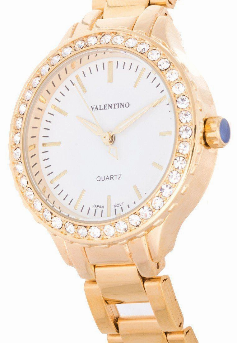 Valentino 20121959-GOLD - WHITE  DIAL GOLD STAINLESS BAND Watch For Women