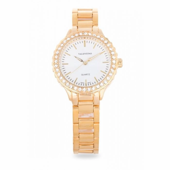 Valentino 20121959-GOLD - WHITE  DIAL GOLD STAINLESS BAND Watch For Women