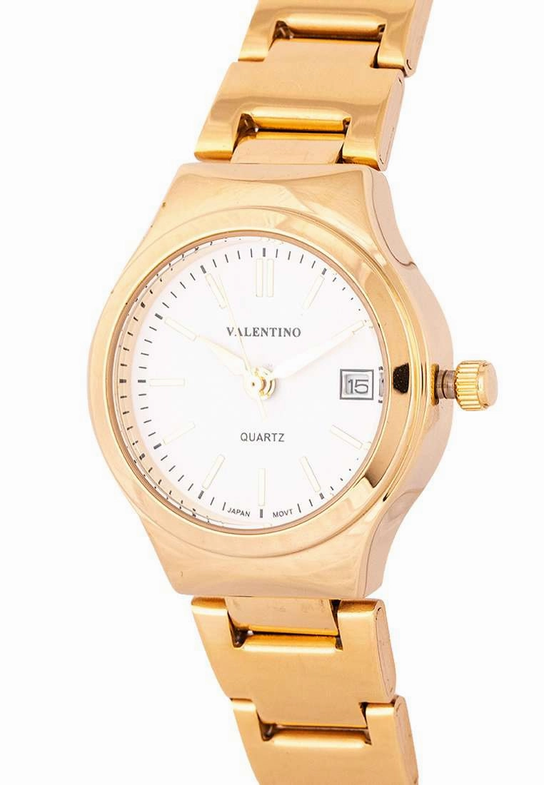 Valentino 20122265-WHITE DIAL - NUMBER Gold Stainless Watch for Women