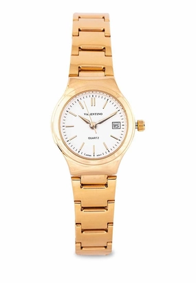 Valentino 20122265-WHITE DIAL - NUMBER Gold Stainless Watch for Women