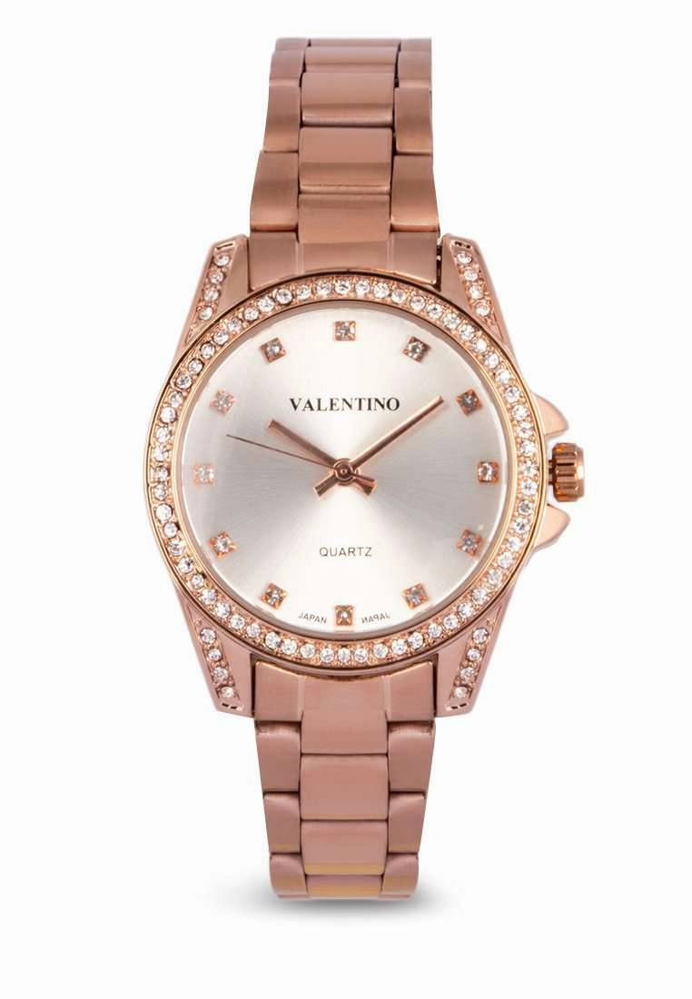 Valentino 20122290-SILVER DIAL Rose Gold Stainless Steel Watch for Women