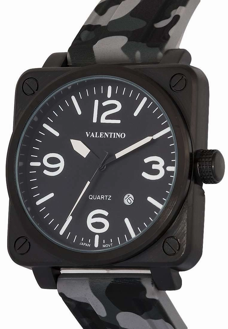 Valentino 20122292-GREY CAMOU-WHT INDEX Rubber Strap for Men