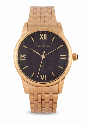 Valentino 20122321-BLACK DIAL Gold Stainless Steel Watch for Women