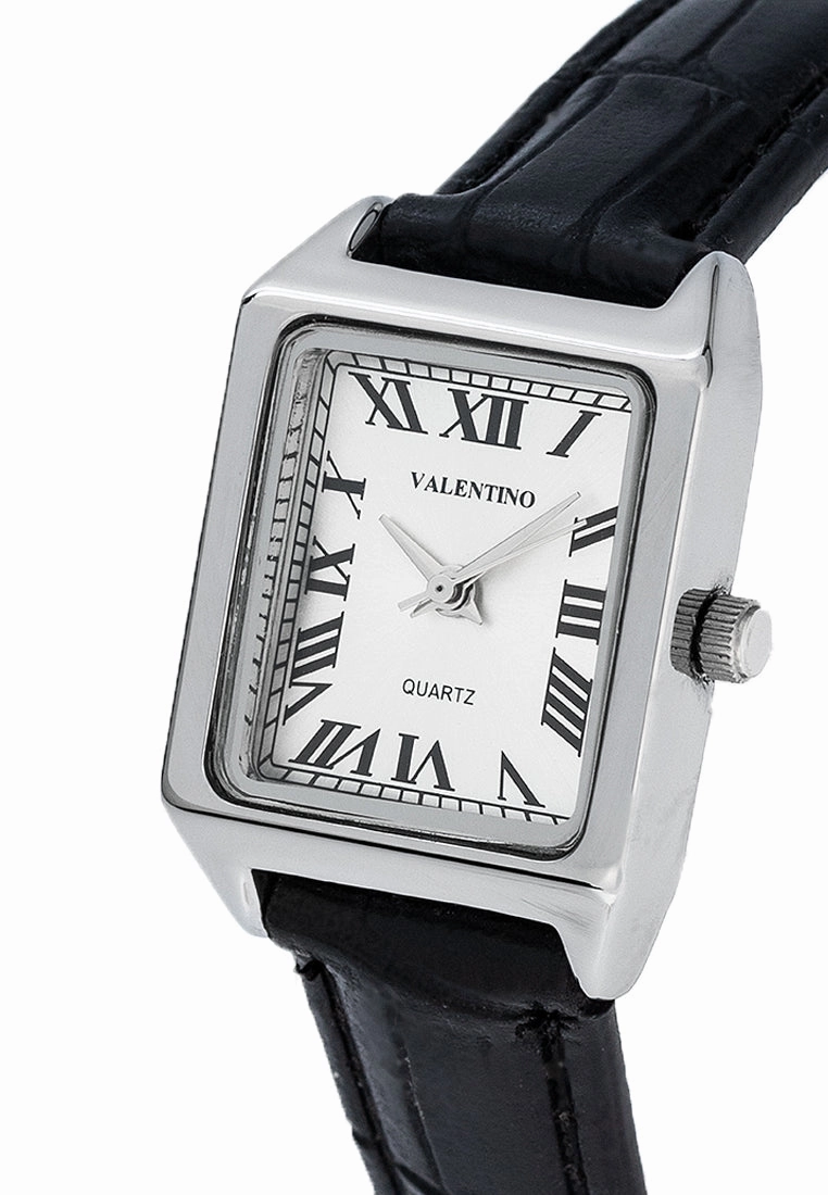 Valentino 20122376-BLK STRAP - BLACK DIAL Leather Strap Analog Watch for Women
