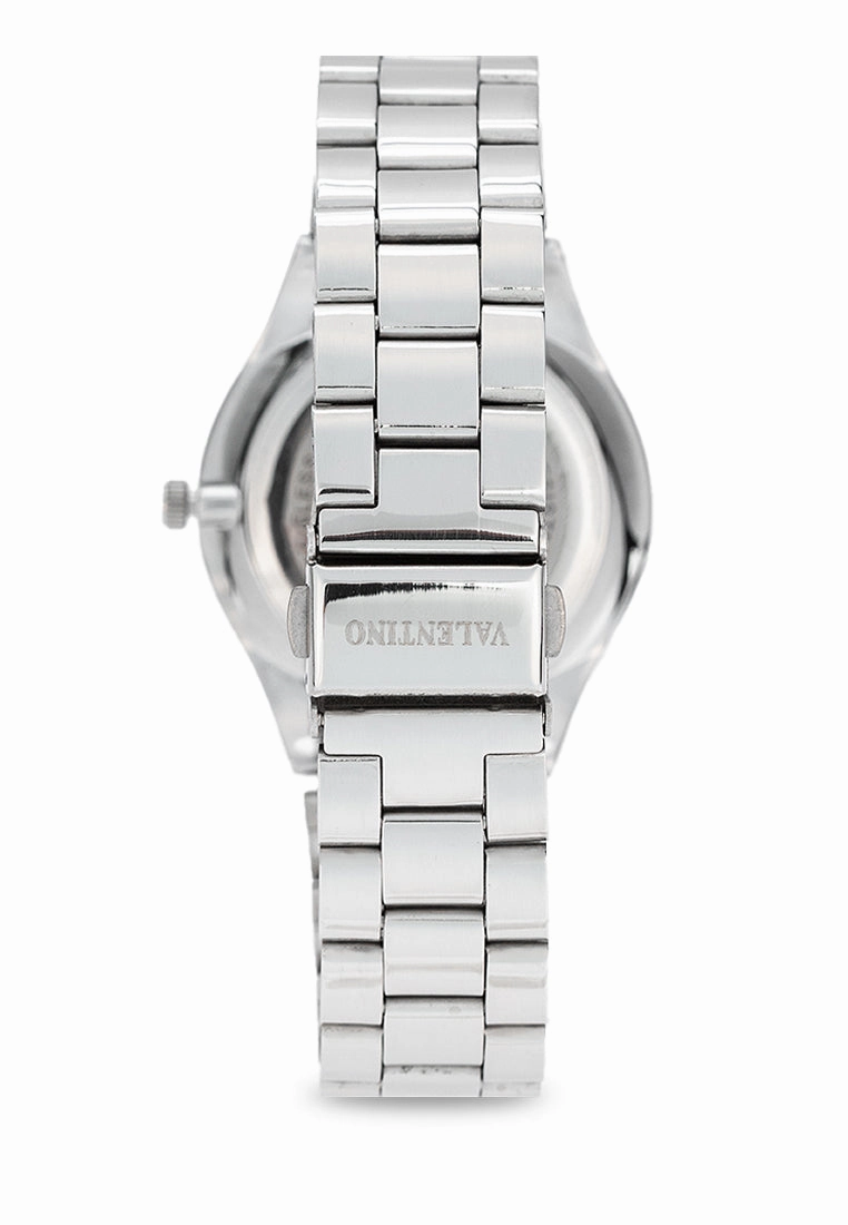 Valentino 20122399-BLACK DIAL Stainless Steel Strap Analog Watch for Women