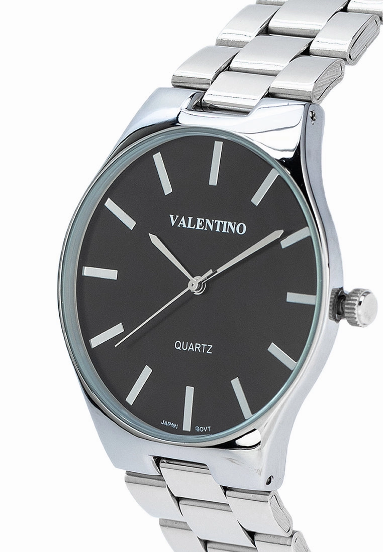 Valentino 20122399-BLACK DIAL Stainless Steel Strap Analog Watch for Women