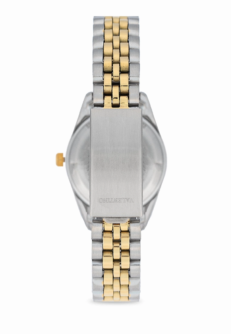 Valentino 20122403-TWO TONE-BLACK DIAL Stainless Steel Strap Analog Watch for Women