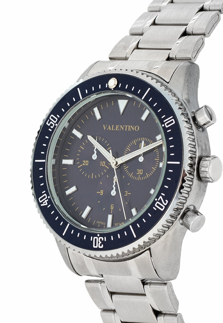 Valentino 20122427-BLUE DIAL Stainless Steel Strap Analog Watch for Men