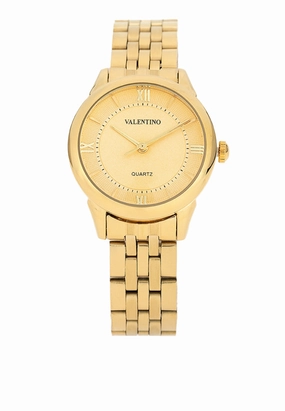 Valentino 20122440-GOLD DIAL Stainless Steel Strap Analog Watch for Women
