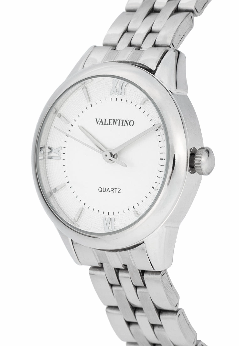 Valentino 20122442-WHITE DIAL Stainless Steel Strap Analog Watch for Women