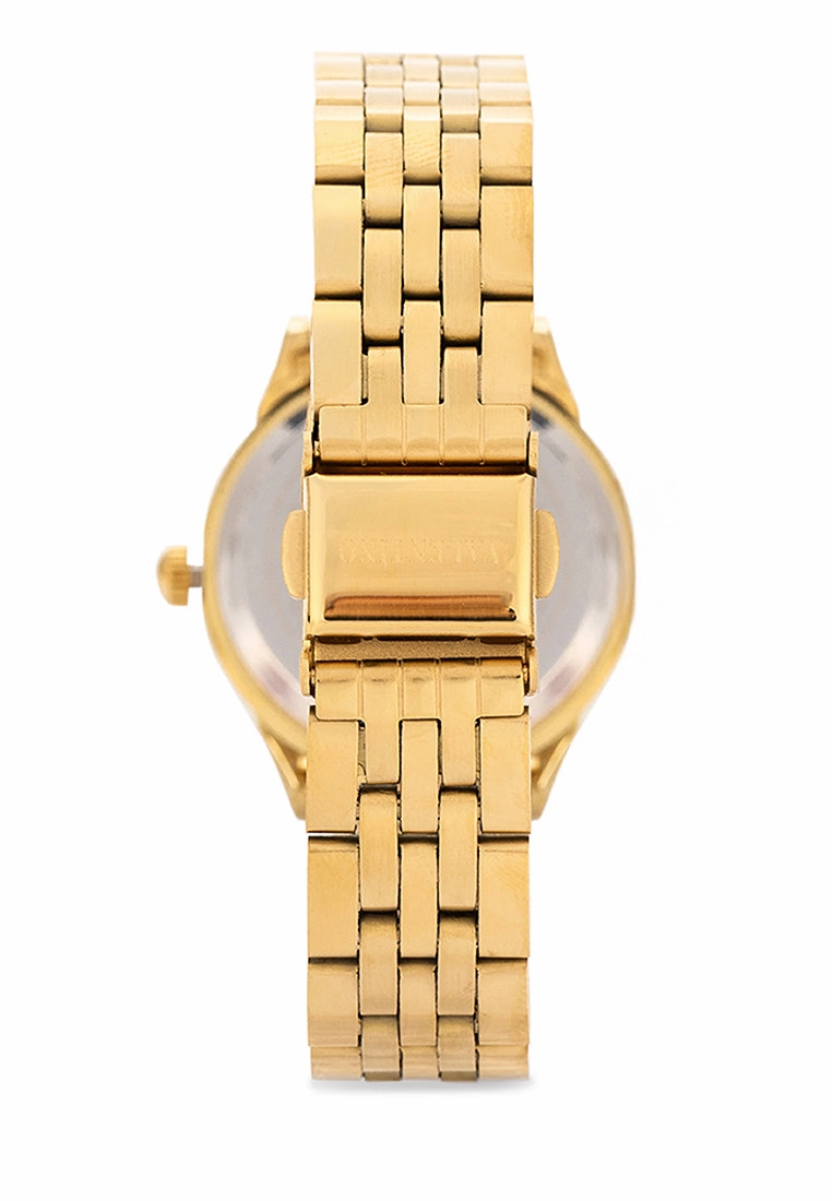 Valentino Stainless Steel Strap Analog Watch for Women 20122479-GOLD DIAL