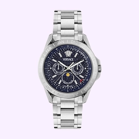 Versace V-Galaxy Moonphase Bracelet Watch VE0K00125 upc 198218470347
