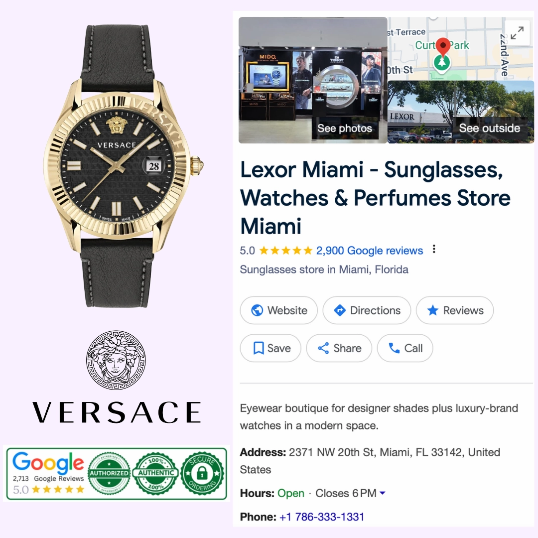 Versace VE3K00222 Greca Time Leather Men's Watch
