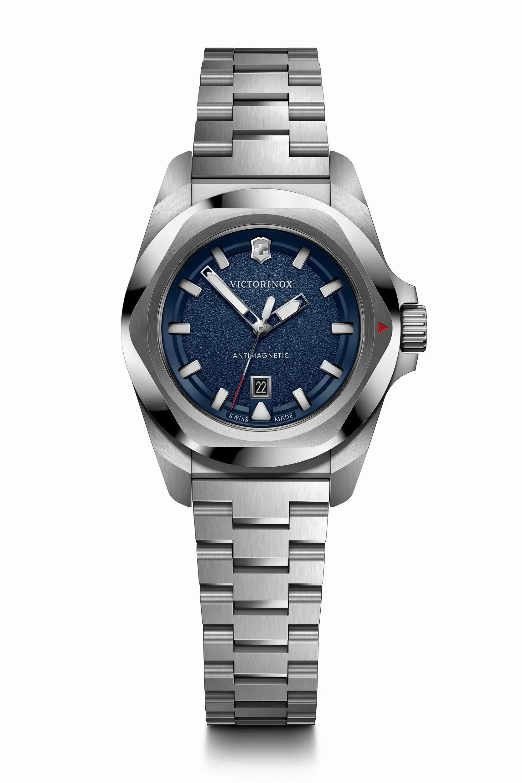 Victorinox I.N.O.X 32mm Stainless Steel Blue Dial Watch 242038