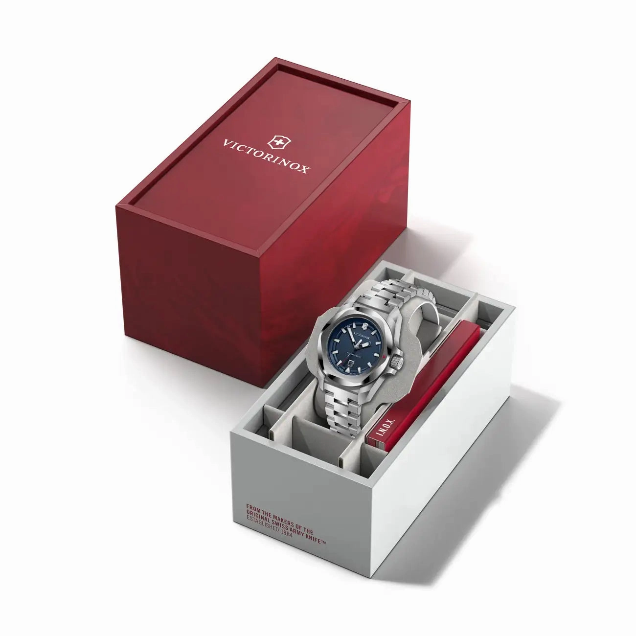 Victorinox I.N.O.X 32mm Stainless Steel Blue Dial Watch 242038
