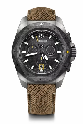 Victorinox Inox 43 Chrono Silver Case Black Dial Watch 241988.1