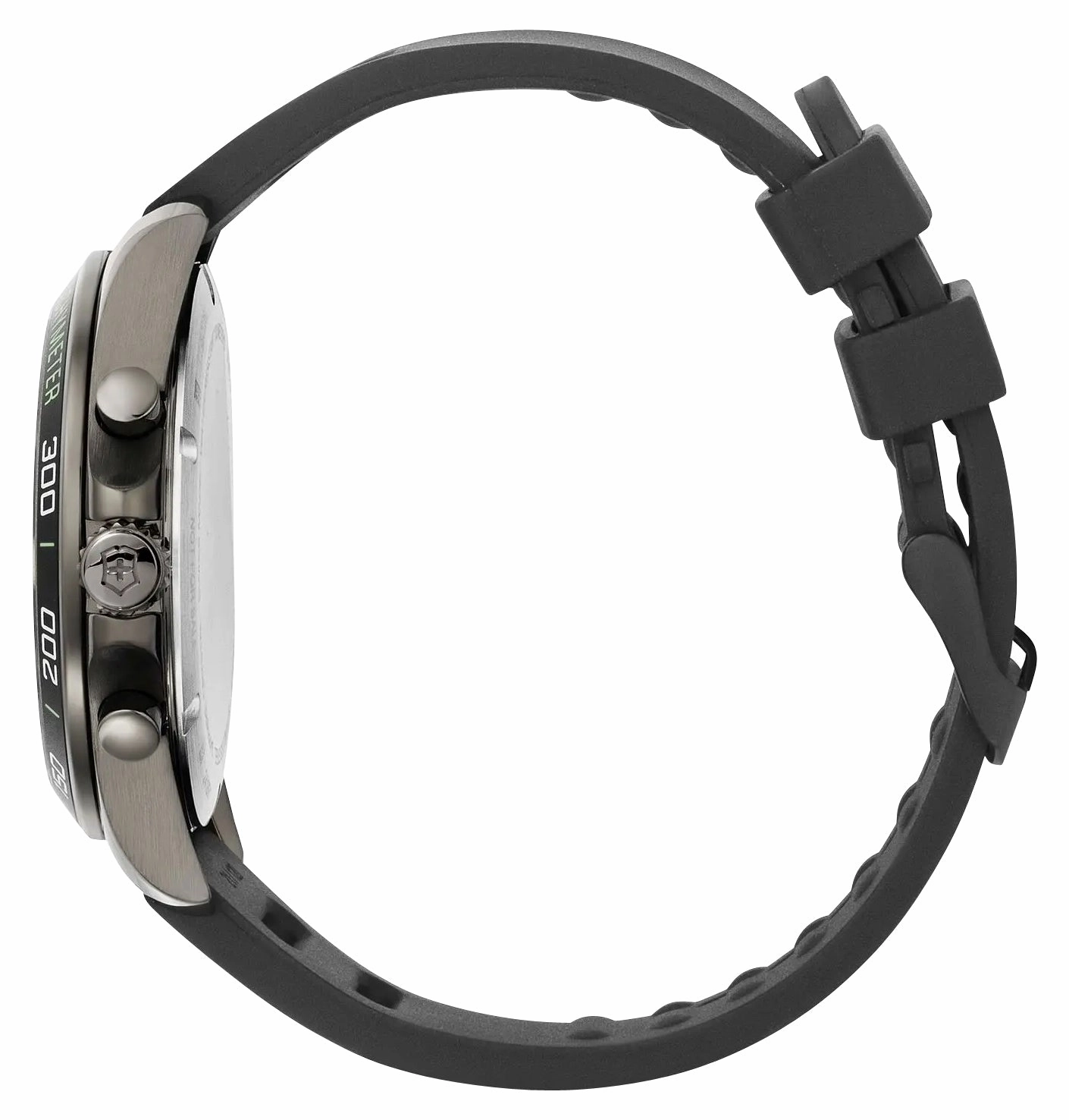 Victorinox Swiss Army FieldForce Sport Chronograph Black Stainless Steel Gray Dial Black Rubber Strap Date Quartz Mens Watch 241891