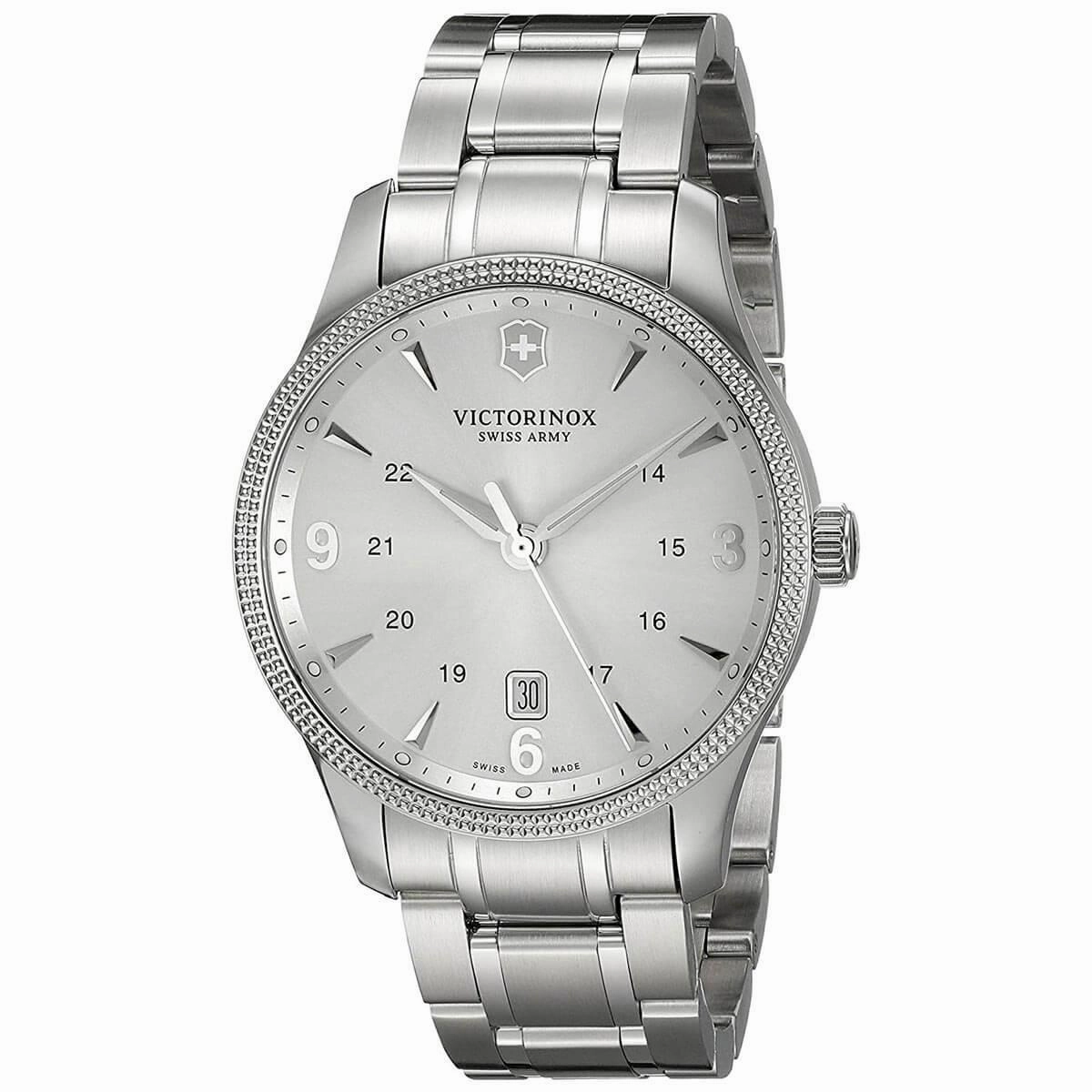 Victorinox Swiss Army Men's Quartz Watch - Alliance Silver Tone Dial Bracelet | 241712