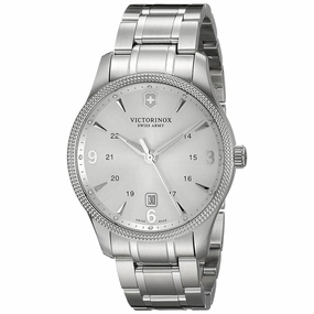 Victorinox Swiss Army Men's Quartz Watch - Alliance Silver Tone Dial Bracelet | 241712