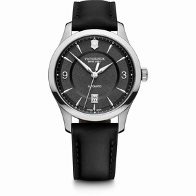 Victorinox Swiss Army Men's Watch - Alliance Mechanical Black Leather Strap | 241869