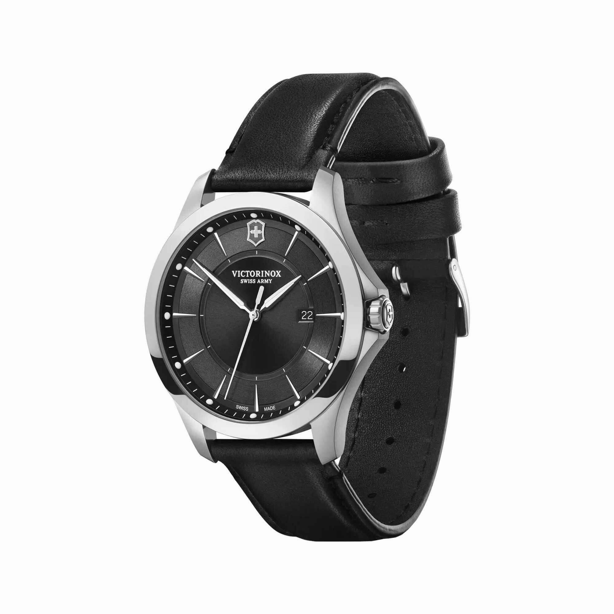 Victorinox Swiss Army Men's Watch - Alliance Silver Tone Case Black Dial | 241904